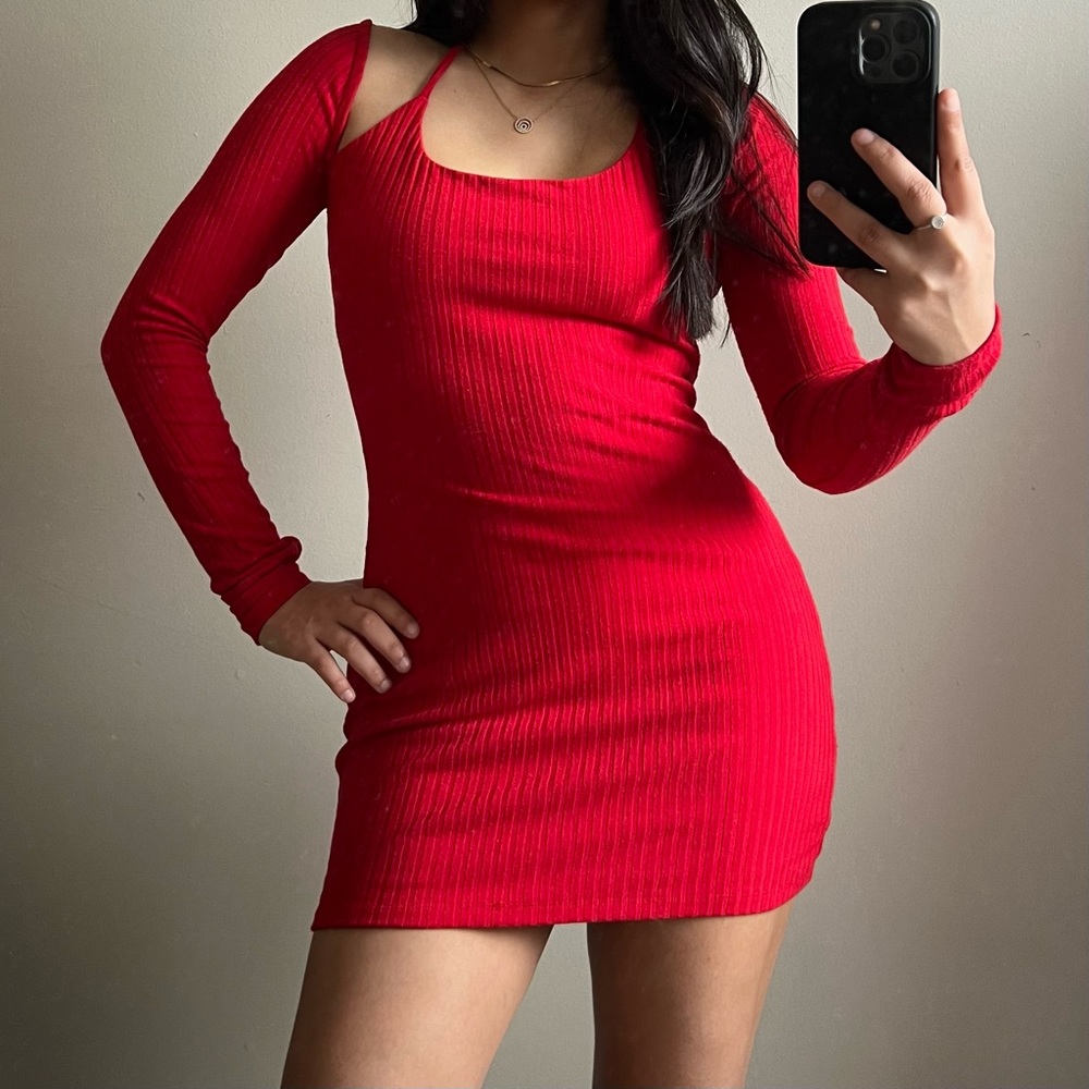 Revolve Julie Mini Dress in Red by H:ours. - Picture 2 of 4